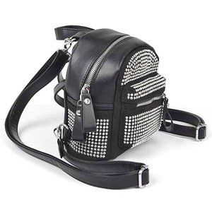 BNWT Brand New Rhinestone Studded Small Backpack Convertible Mini Backpack